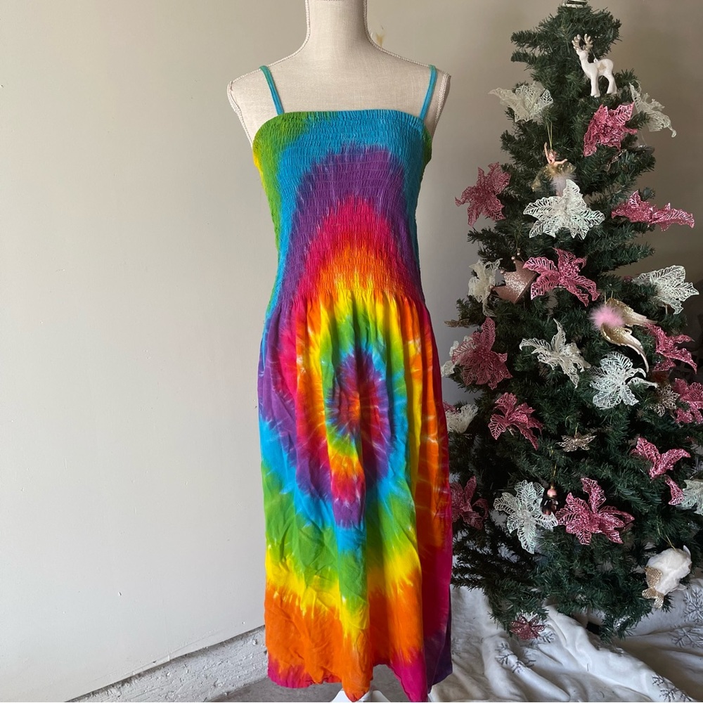 Y2K tie-dye dress